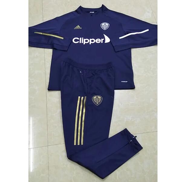 Leeds United Blue Training Kits Sweatshirt with Pants 2020/21